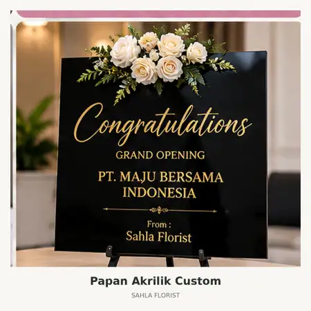 Papan Bunga Akrilik Kemang